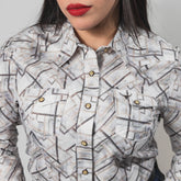 Blusa Rodeo West Est Blanco/Gris 012